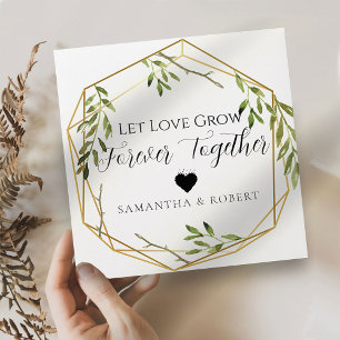Greenery Botanical Wedding Bridal Favour Seeds Envelope