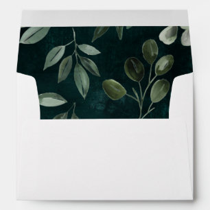 Greenery Bouquet botanical foliage border, Envelope