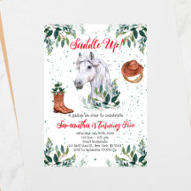 Greenery Boy Horse Birthday Party