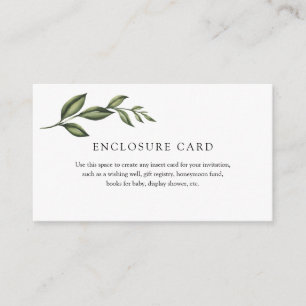 Greenery Branch Enclosure Card