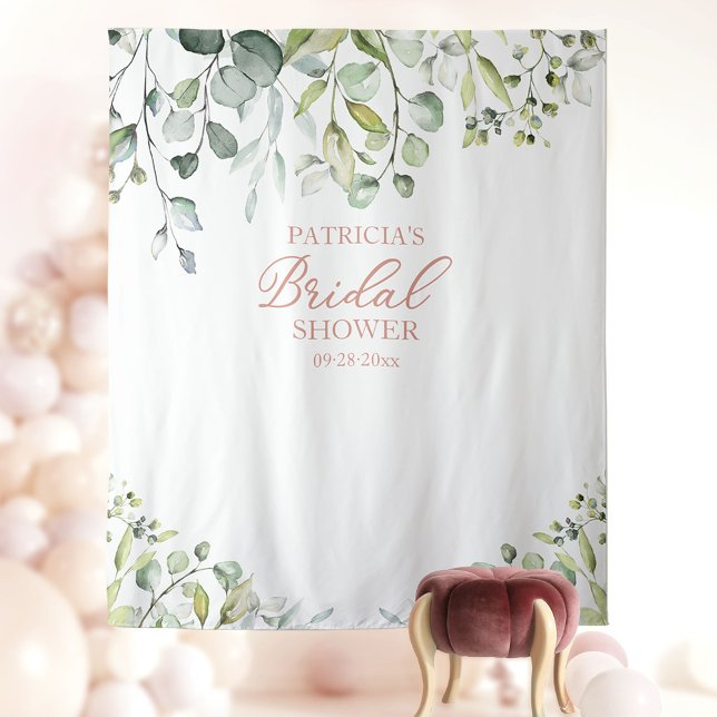 Greenery Bridal Shower Backdrop Photo Prop Tapestry (Creator Uploaded)
