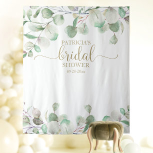 Greenery Bridal Shower Backdrop Photo Prop Tapestry