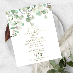 Greenery Bridal Shower Budget Invitations