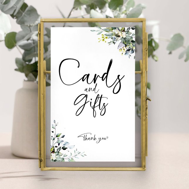 Greenery Bridal Shower Cards and Gifts Sign (Creator Uploaded)