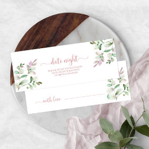 Greenery Bridal Shower Date Night Jar Cards