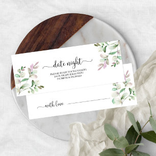 Greenery Bridal Shower Date Night Jar Cards