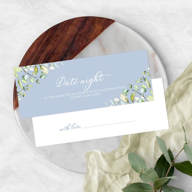 Greenery Bridal Shower Date Night Jar Cards (Creator Uploaded)