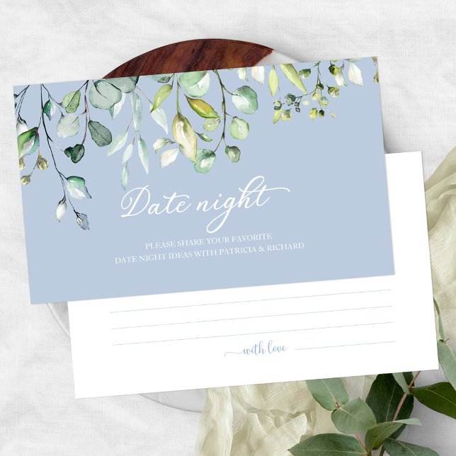 Greenery Bridal Shower Date Night Jar Cards (Creator Uploaded)