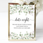 Greenery Bridal Shower Date Night Jar Sign<br><div class="desc">Greenery Bridal Shower Date Night Jar Sign</div>