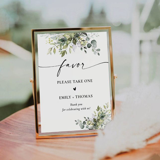 Greenery Bridal Shower Favour Sign (Creator Uploaded)