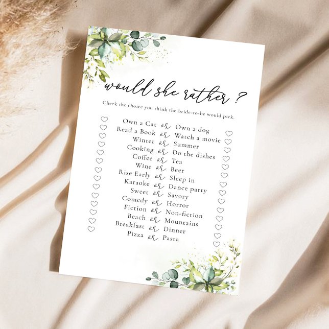 Greenery Bridal Shower Game (Creator Uploaded)