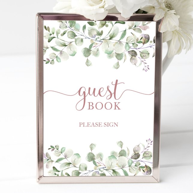 Greenery Bridal Shower Guest Book Sign (Creator Uploaded)