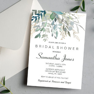Greenery Bridal Shower Invitation