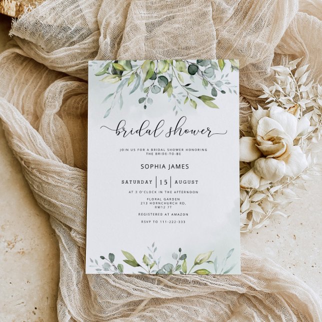 Greenery bridal shower invitation (Creator Uploaded)