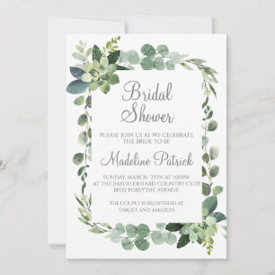 Greenery Bridal Shower Invitation