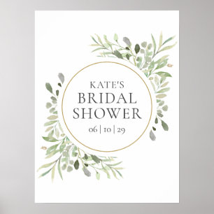 Greenery Bridal Shower Welcome Sign