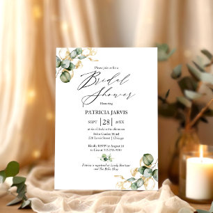 Greenery Budget Bridal Shower Invitation Flyer