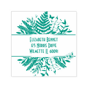 Greenery butterflies self-inking stamp