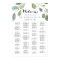Greenery Calligraphy Alphabetical Seating Chart