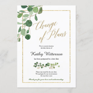 Greenery Change of Plans Announcement