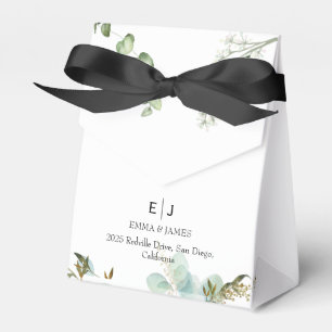 Greenery Chic Wedding Favour Boxes