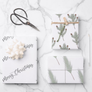 Greenery Christmas wrapping paper 