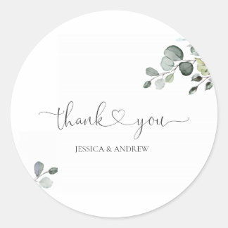 Greenery Classic Round Sticker