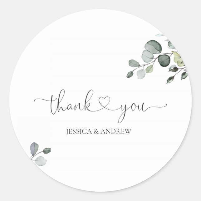 Greenery Classic Round Sticker (Front)