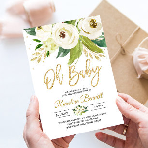 Greenery Coed Gender Neutral Baby Shower Invite