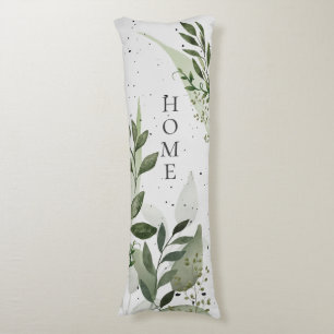 Greenery, Concrete, Your Text, Green Grey Body Cushion