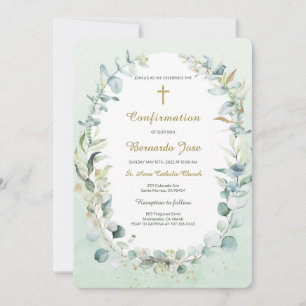 Greenery Confirmation Boy Template