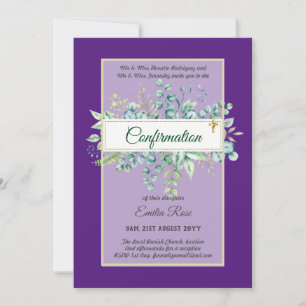 Greenery CONFIRMATION Invite Modern Double Sided