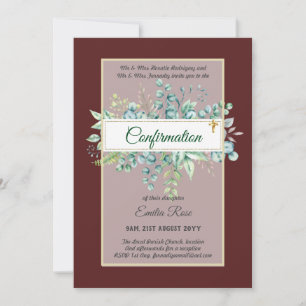 Greenery CONFIRMATION Invite Modern Double Sided