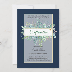 Greenery CONFIRMATION Invite Modern Double Sided