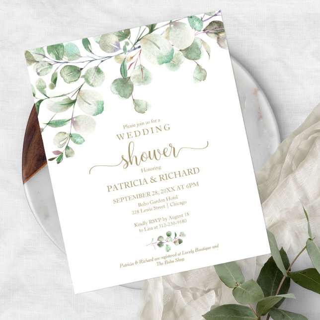 Greenery Couples Shower Budget Invitation (Creator Uploaded)