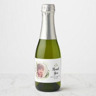 Greenery Cross Photo Mini Sparkling Wine Bottle La Sparkling Wine Label