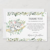 Greenery Cute Koala Gender Neutral Baby Shower 