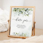 Greenery date night ideas. Date jar bridal game Poster<br><div class="desc">Greenery date night ideas. Date jar bridal game.
Matching items available.</div>