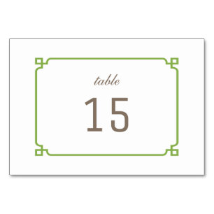 Greenery Deco Chic Table Card