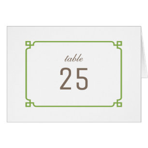 Greenery Deco Chic Table Number