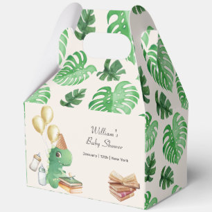 Greenery Dinosaur Storybook Balloon Baby Shower Favour Box