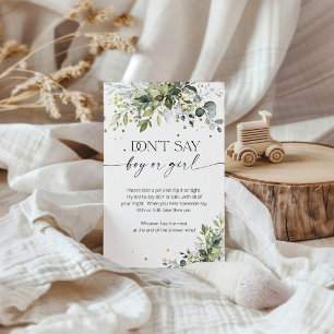 Greenery Don't Say Boy or Girl Game