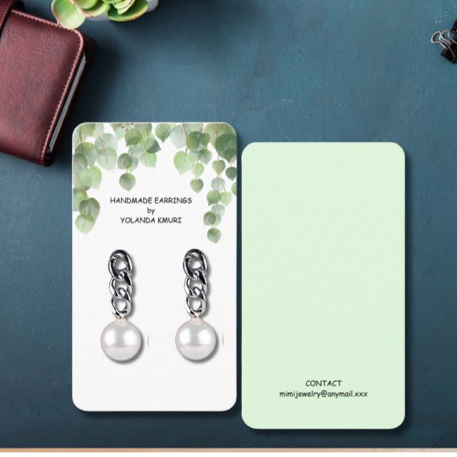 Greenery Earring Display  Business Card (Creator Uploaded)