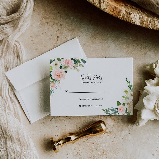 Greenery Elegant Floral Rsvp Card (Creator Uploaded)