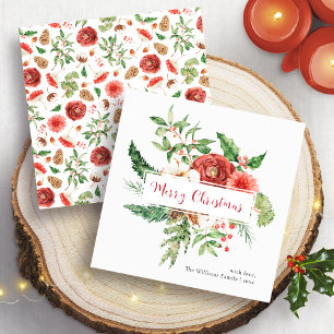 Greenery Elegant Merry Christmas Card