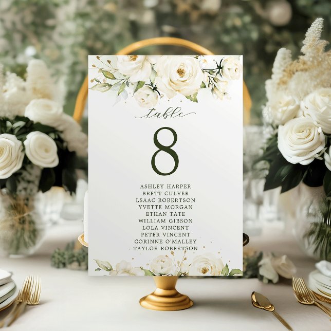Greenery elegant rose wedding seating charts table number (Creator Uploaded)