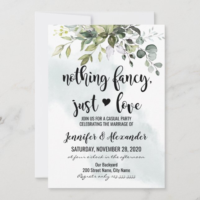 Greenery Elopement Wedding (Front)