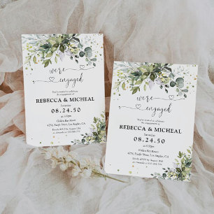 Greenery Engagement Party Invitation