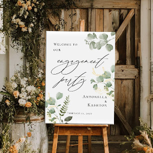Greenery Engagement Party welcome Poster