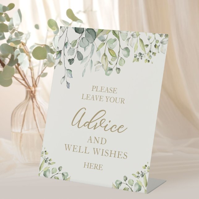 Greenery Eucalyptus Advice And Well Wishes Sign (Creator Uploaded)